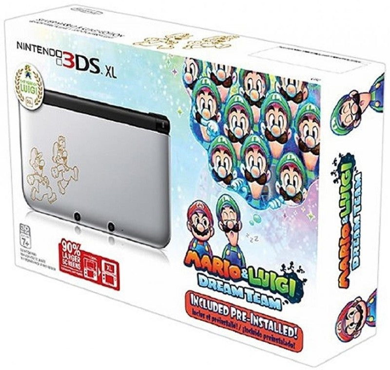 Nintendo 3DS XL with pre-Installed Mario And Luigi Team(Silver)