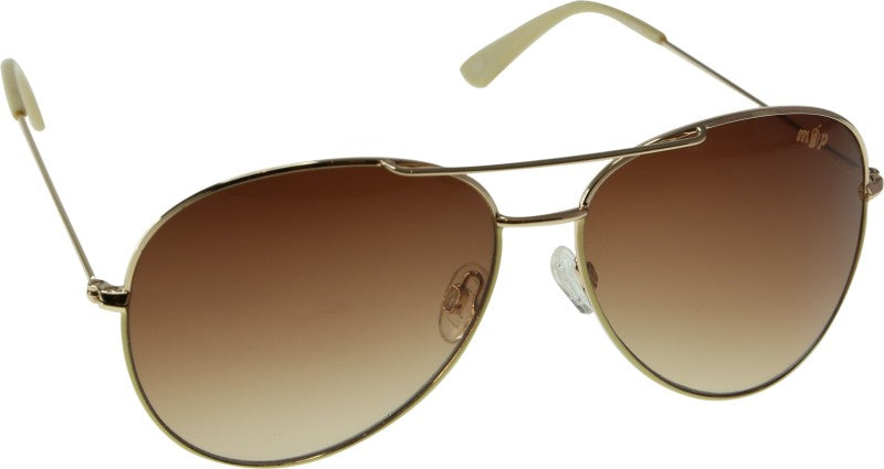 Mango Pickles A-1026-Gold-Beige Aviator Sunglasses(Golden)