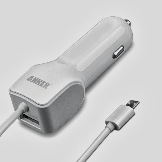 Anker 1.0 amp Car Charger(White)