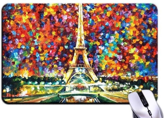 Bluegape Colourful Paris Mousepad(Multicolor)