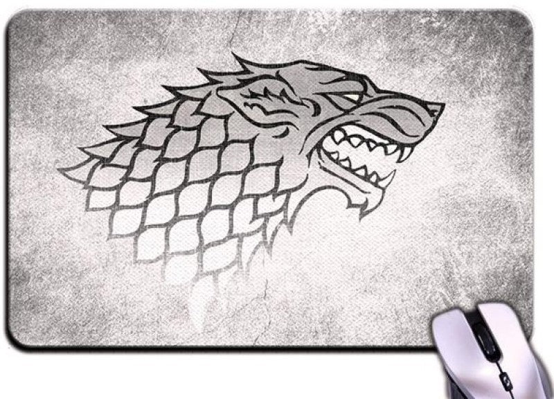 Bluegape Game of Thrones Stark Logo Mousepad(Multicolor)