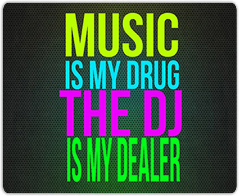 Lovely Collection Music Is My Drug Mousepad(Multicolor)