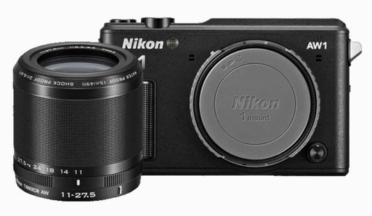 Nikon 1 AW1 with 1 Nikkor AW 11-27.5 mm f/3.5 - f/5.6 Mirrorless Camera(Black)