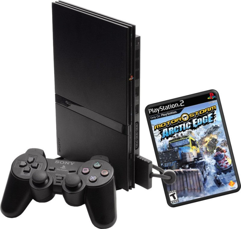 Sony PlayStation 2 (PS2) with Motor Storm Arctic Edge(Black)