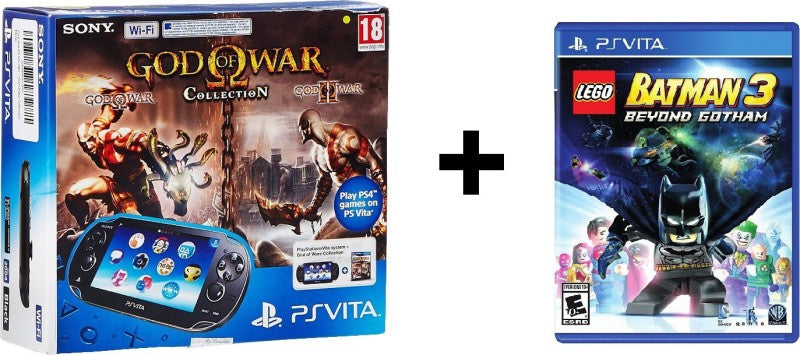 Sony PS Vita with God of War Bundle with Lego Batman 3(Black)