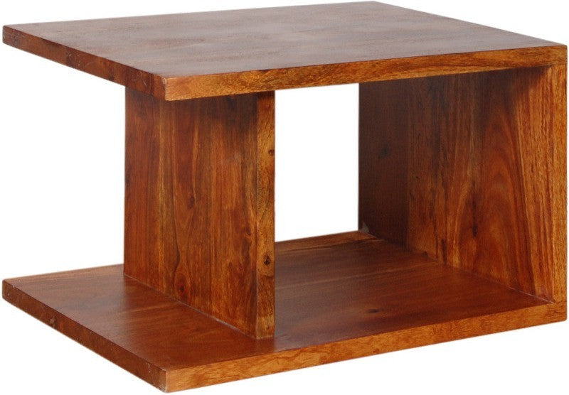 Saffron wood Side 3 Solid Wood Side Table(Finish Color - Natural Brown)