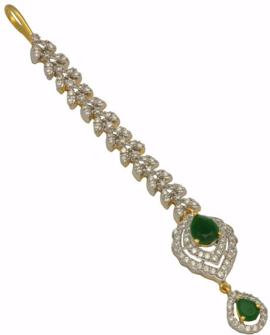 YugshaJewels Elegant Brass Maang Tikka